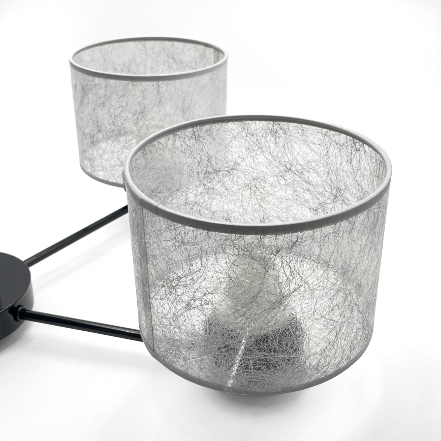 Lustre à chaîne ROSA 5xE27/60W/230V noir/gris