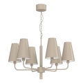 Lustre à chaîne TORTOLA 6xE14/15W/230V beige