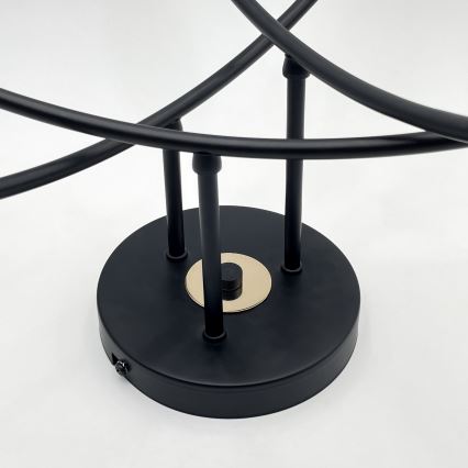 Lustre à montage en saillie ANYA 6xE27/15W/230V noir/doré