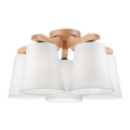 Lustre ANDREA 5×E27/60W/230V chêne/blanc