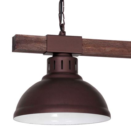 Lustre avec chaîne HAKON 2xE27/60W/230V foncé