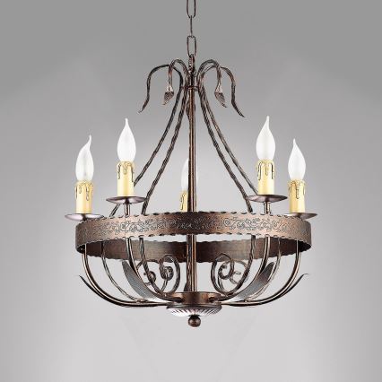 Lustre avec chaîne LOARA 10xE14/60W/230V