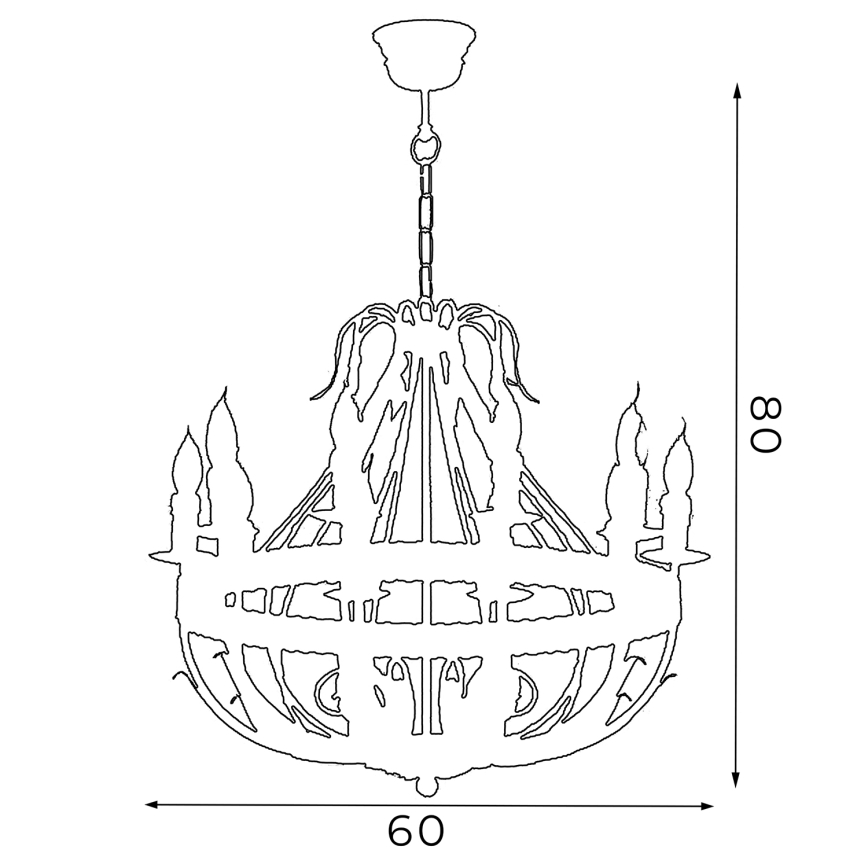 Lustre avec chaîne LOARA 10xE14/60W/230V
