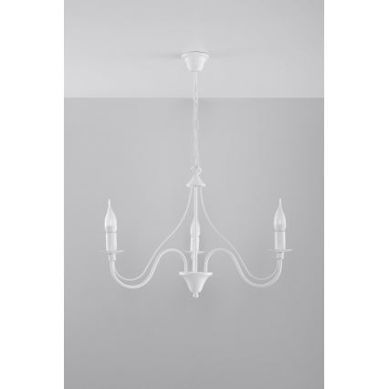 Lustre avec chaîne MINERWA 3 3xE14/40W/230V blanc