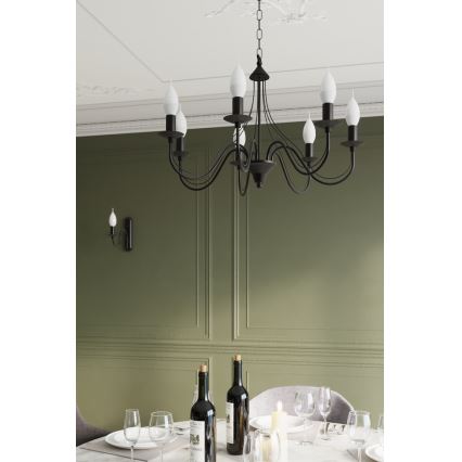 Lustre avec chaîne MINERWA 3 3xE14/40W/230V noir