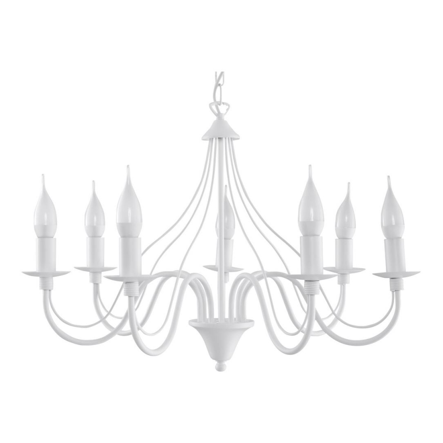 Lustre avec chaîne MINERWA 7 7xE14/40W/230V blanc