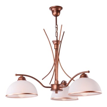 Lustre avec chaîne PATRYCJA 3xE27/60W/230V