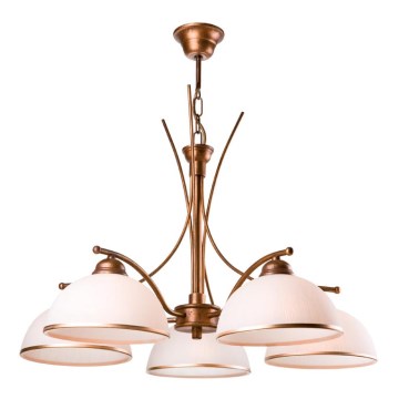 Lustre avec chaîne PATRYCJA 5xE27/60W/230V