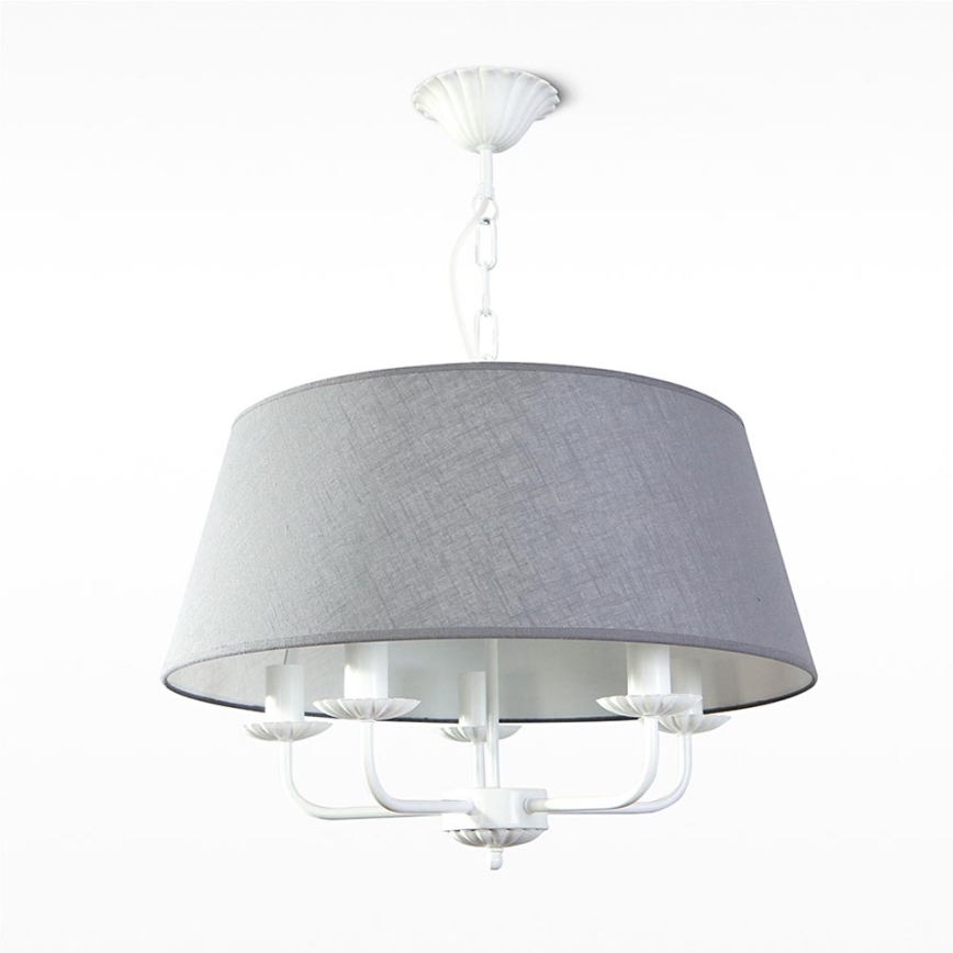 Lustre avec chaîne VIOLA 5xE14/40W/230V gris