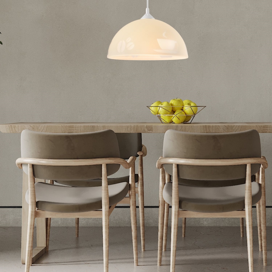 Lustre avec fil 1xE27/60W/230V café