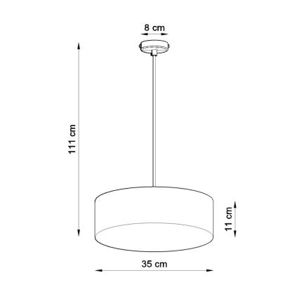 Lustre avec fil ARENA 35 2xE27/60W/230V noir