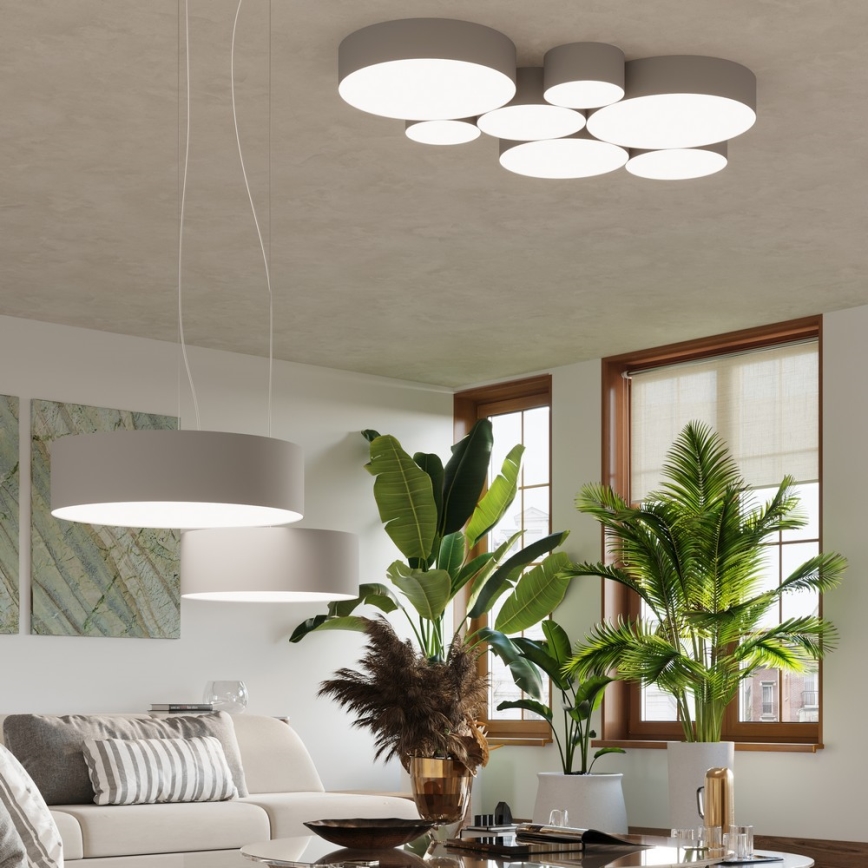 Lustre avec fil ARENA 45 3xE27/60W/230V gris
