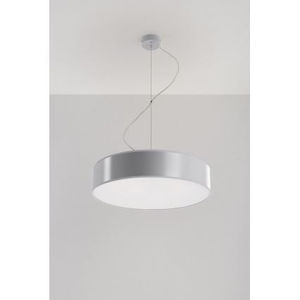 Lustre avec fil ARENA 45 3xE27/60W/230V gris