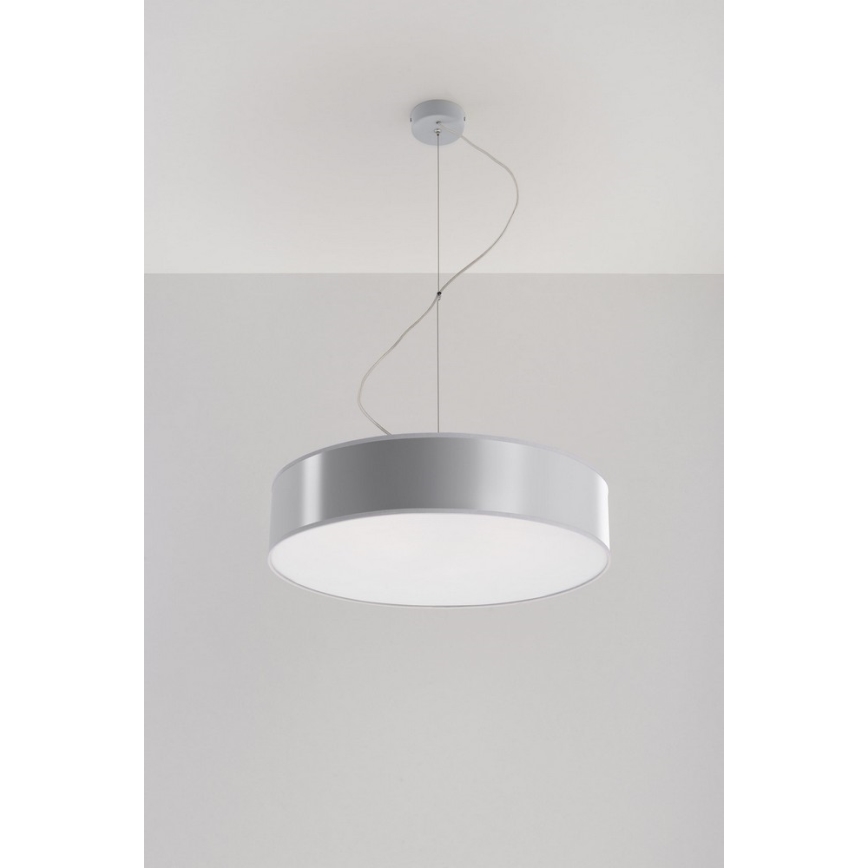 Lustre avec fil ARENA 45 3xE27/60W/230V gris