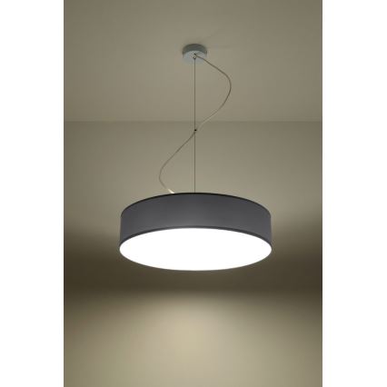 Lustre avec fil ARENA 45 3xE27/60W/230V gris