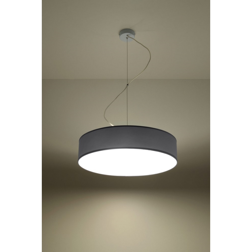 Lustre avec fil ARENA 45 3xE27/60W/230V gris