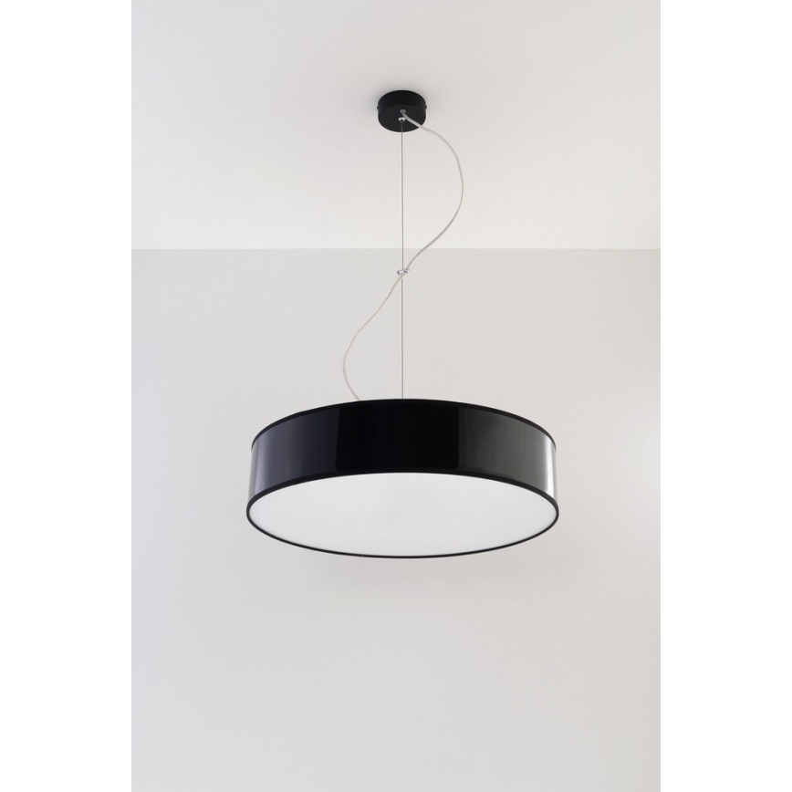 Lustre avec fil ARENA 45 3xE27/60W/230V noir