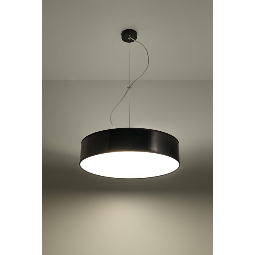Lustre avec fil ARENA 45 3xE27/60W/230V noir