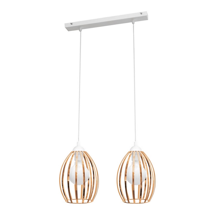 Lustre avec fil DALI 2xE27/15W/230V cuivre