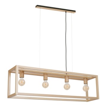 Lustre avec fil LEGNO 4xE27/60W/230V