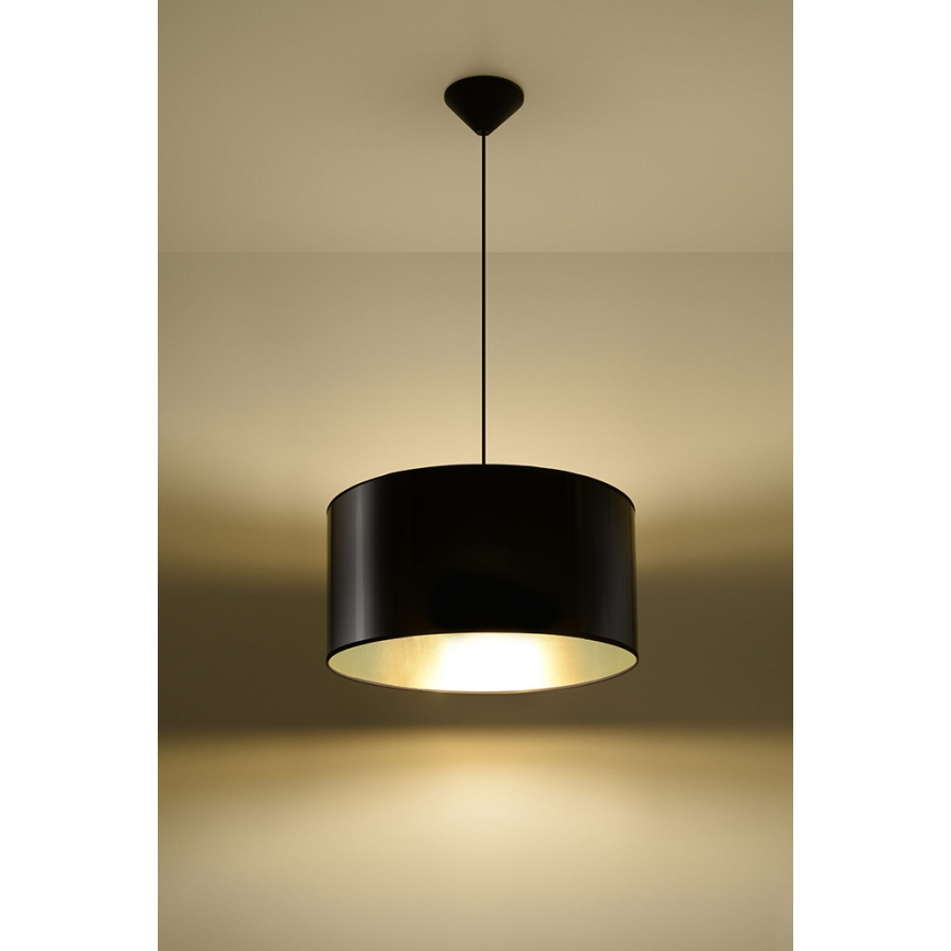 Lustre avec fil LUXOR 40 1xE27/60W/230V or/noir