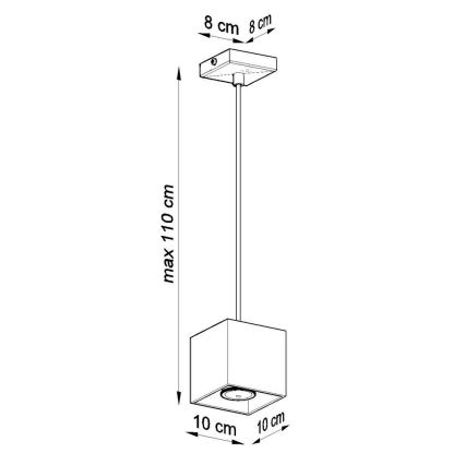 Lustre avec fil QUAD 1 1xGU10/40W/230V blanc