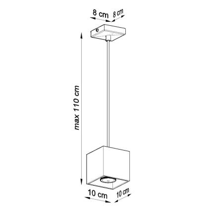 Lustre avec fil QUAD 1 1xGU10/40W/230V gris