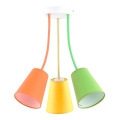 Lustre avec tige WIRE COLOUR 3xE27/60W/230V