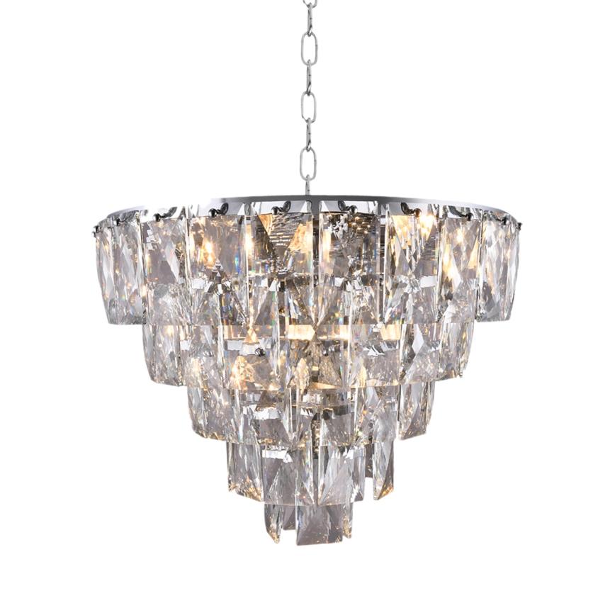 Lustre cristal avec chaîne CHELSEA 6xE14/40W/230V