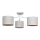 Lustre en applique  ALBA 3xE27/15W/230V blanc/doré