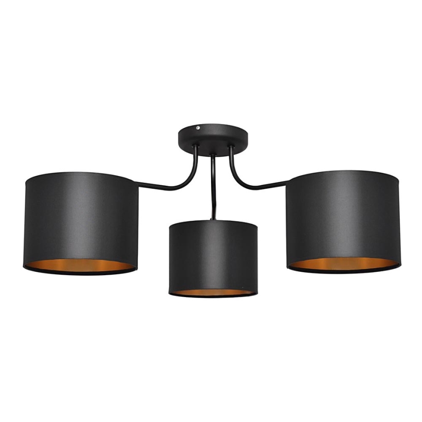 Lustre en applique ALBA 3xE27/15W/230V noir et doré