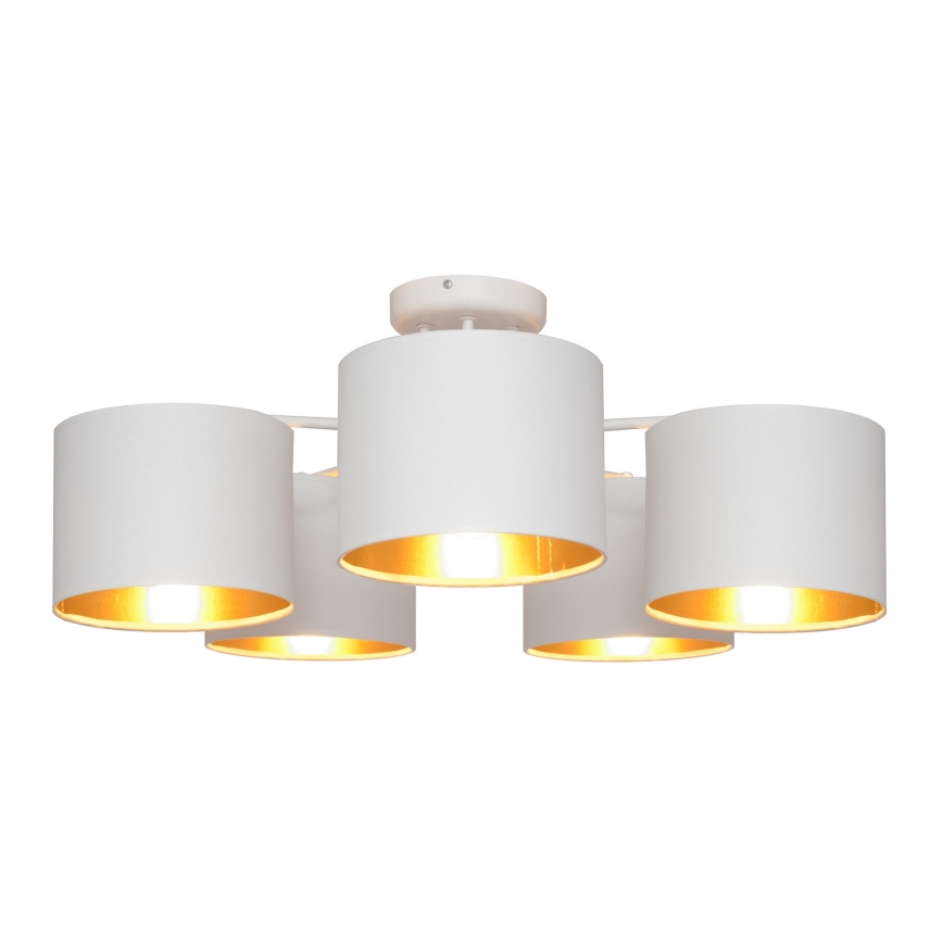 Lustre en applique ALBA 5xE27/15W/230V blanc/doré