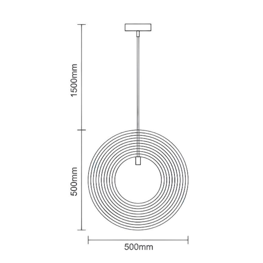 Lustre en bois sur câble 1xE27/60W/230V Ø 50 cm massif/placage/hévéa