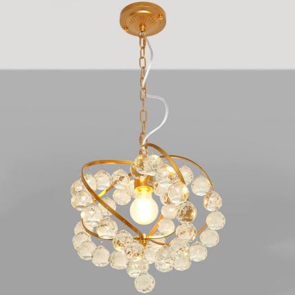 Lustre en cristal avec chaîne VIOLETA 1xE27/15W/230V