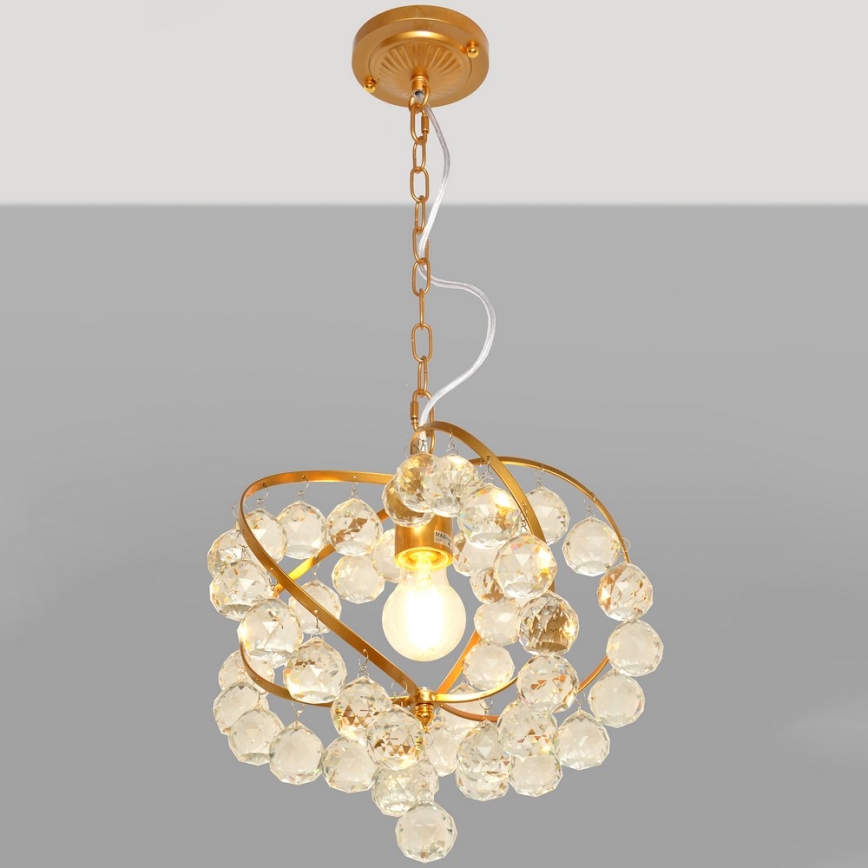 Lustre en cristal avec chaîne VIOLETA 1xE27/15W/230V