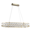 Lustre en cristal dimmable sur câble ENRIQUE LED/50W//230V 3000-6000K + télécommande