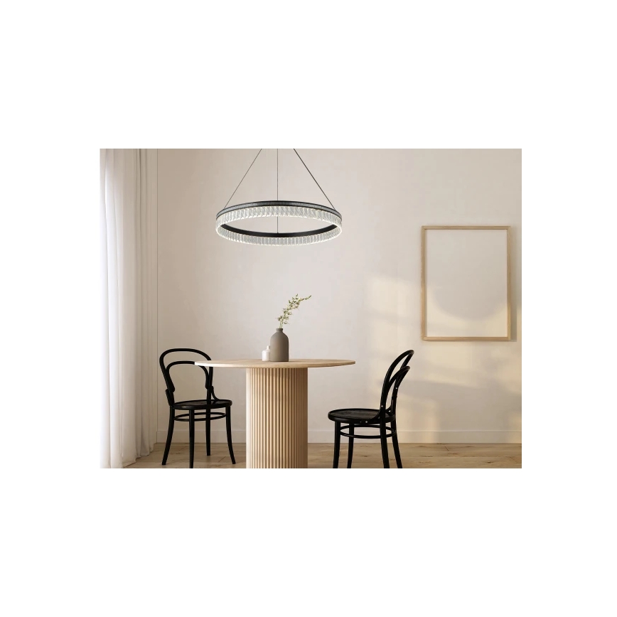 Suspension en cristal LED dimmable THALIA LED/55W/230V 3000-6000K Ø 80 cm + télécommande