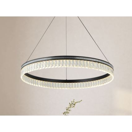 Suspension en cristal LED dimmable THALIA LED/55W/230V 3000-6000K Ø 80 cm + télécommande