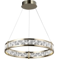 Lustre en cristal LED dimmable suspendu sur câble ENRIQUE LED/55W//230V 3000-6000K Ø 80 cm + télécommande
