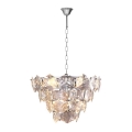 Lustre en cristal sur chaîne DIANA 6xE14/40W/230V mat chrome