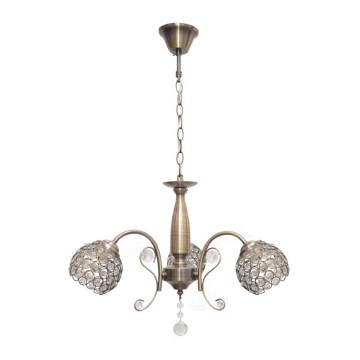 Lustre en cristal sur chaîne GRANT 3xE27/15W/230V
