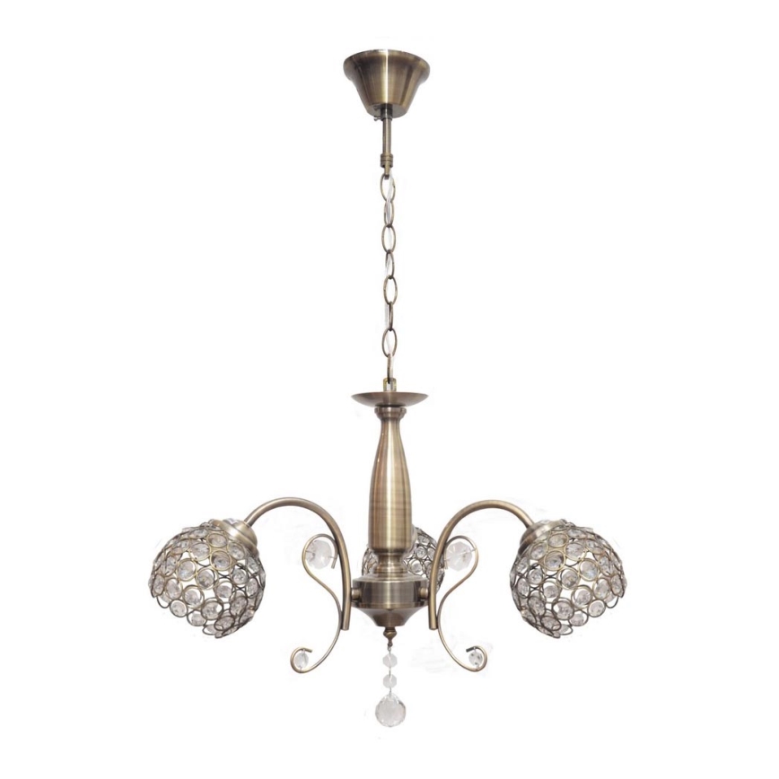 Lustre en cristal sur chaîne GRANT 3xE27/15W/230V