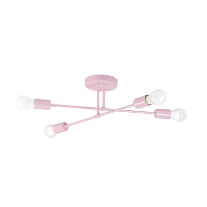 Lustre en saillie CAMBRIDGE 4xE27/15W/230V rose