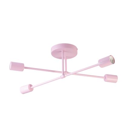 Lustre en saillie CAMBRIDGE 4xE27/15W/230V rose