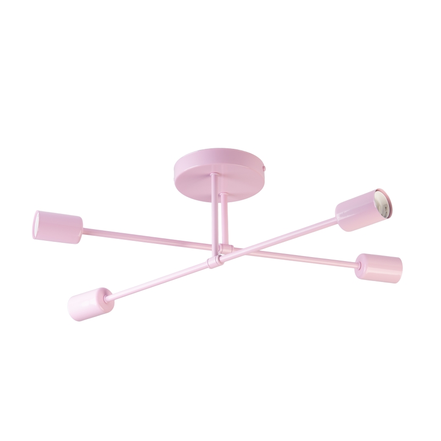 Lustre en saillie CAMBRIDGE 4xE27/15W/230V rose