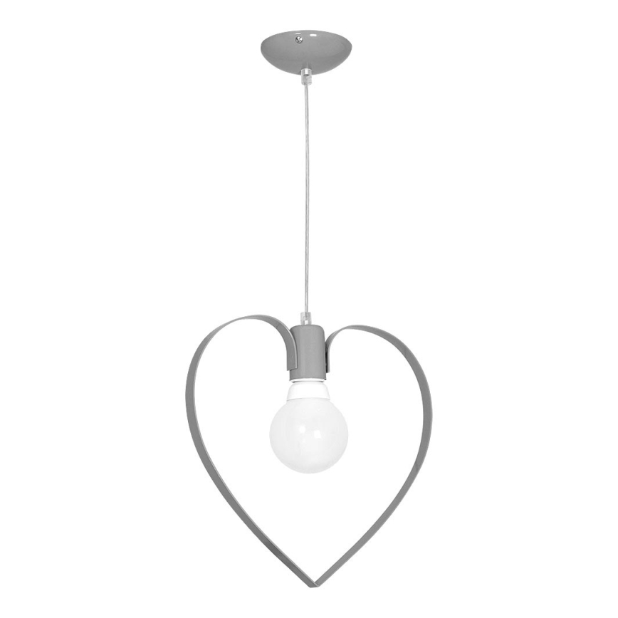 Lustre enfant AMORE 1xE27/60W/230V gris