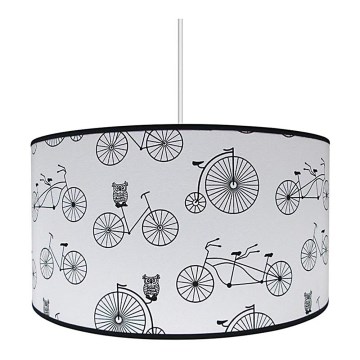 Lustre enfant BIKE 1xE27/60W/230V blanc/noir