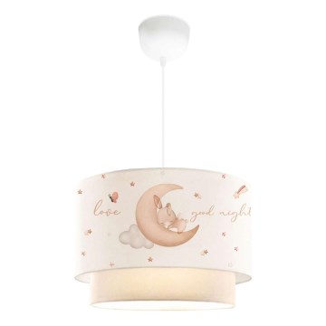 Lustre enfant CANDY 1xE27/40W/230V blanc/beige