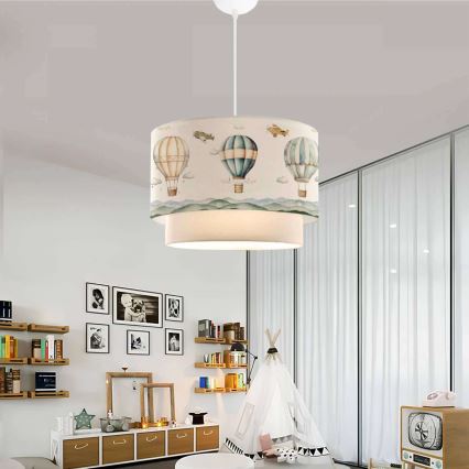 Lustre enfant CANDY 1xE27/40W/230V blanc/coloré
