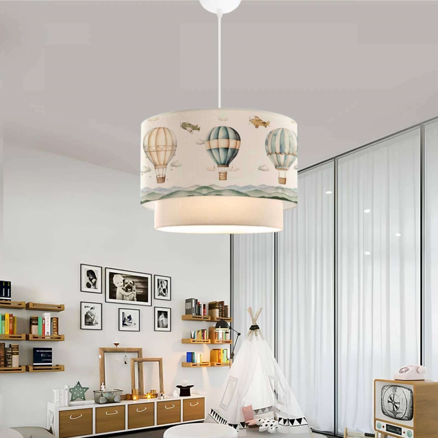 Lustre enfant CANDY 1xE27/40W/230V blanc/coloré